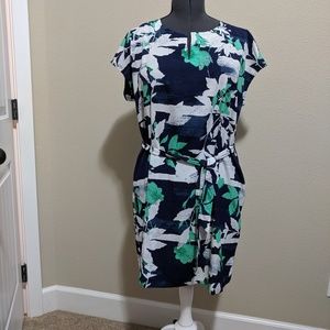 Liz Claiborne print dress.  Large petite.